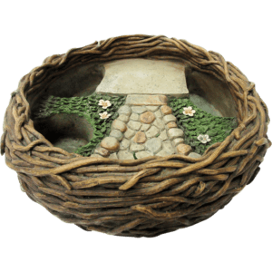 Bird Nest Fairy Garden Planter Display