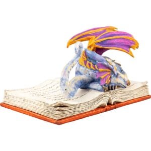 Book Wyrm Dragon Statue
