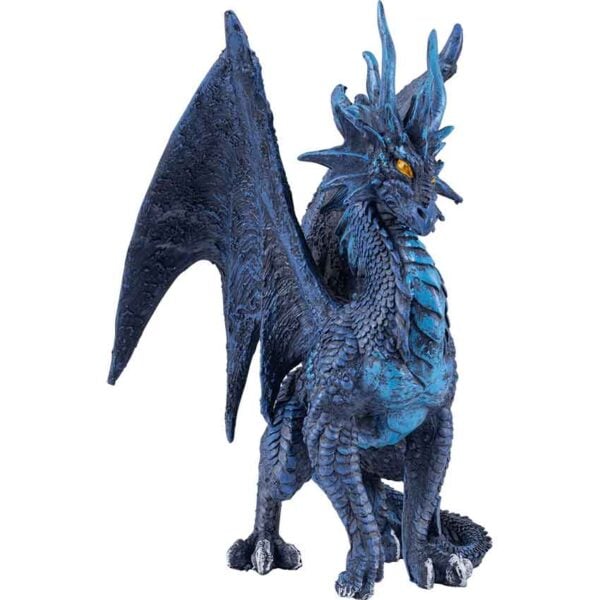 Blue Checkmate Dragon Statue
