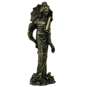 Parasol Geisha Statue
