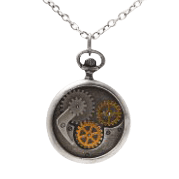 Compass Gear Steampunk Necklace