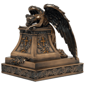 Bronze Mourning Angel Keepsake Urn