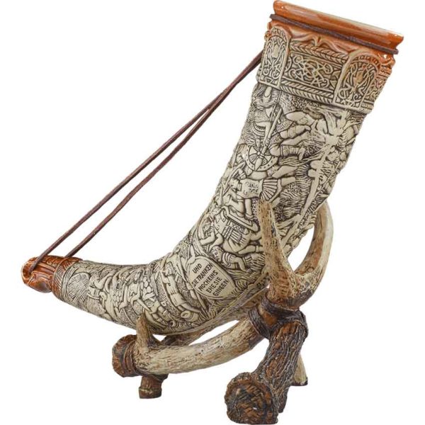 German Drinking Horn with Stand