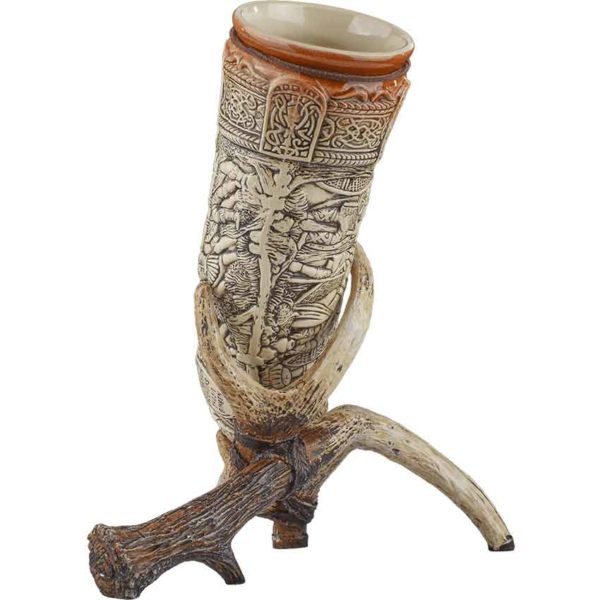 German Drinking Horn with Stand