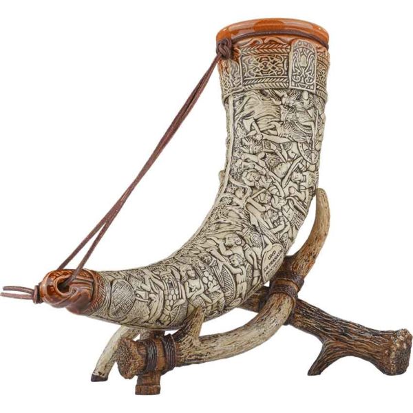 German Drinking Horn with Stand