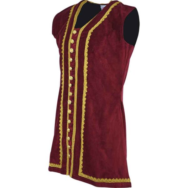 Plus Size Pirates Captain Easton Elegant Long Vest