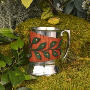Woodland Vine Tankard with Leather Wrap