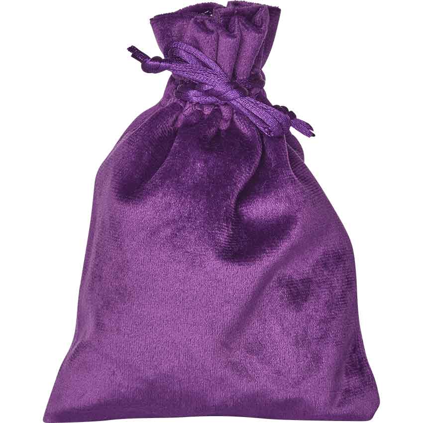 Purple Velvet Pouch - DL-1019 - Medieval Collectibles