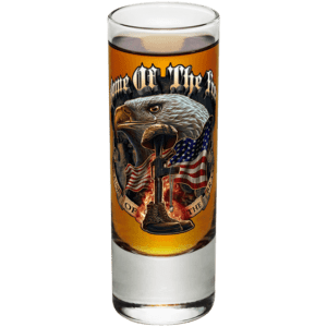 Home of the Free Battlefield Cross Shooter Glass