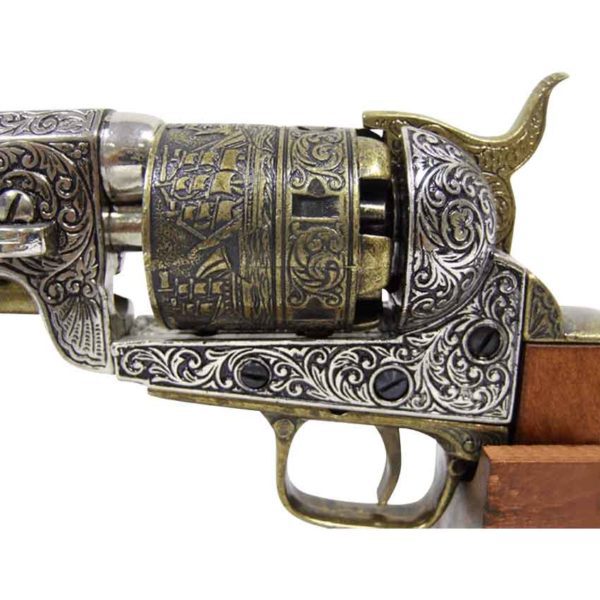 1851 Engraved Navy Revolver Brass