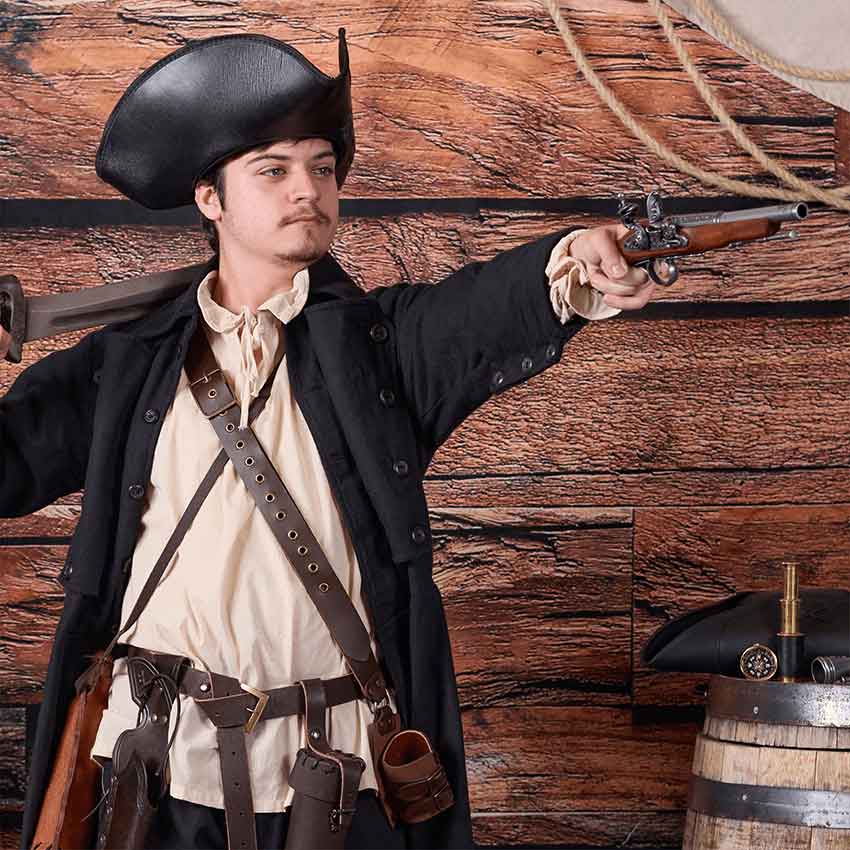 18th Century Pirate Flintlock Pistol Grey - FD1103G