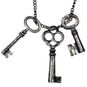 Burnished Silver Keys Necklace