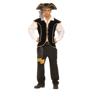 Men's Black Pirate Vest
