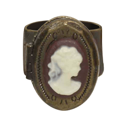 Steampunk Bronze Cameo Ring