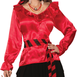 Ruffled Pirate Costume Blouse