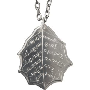 Elvish Leaf of Winter Necklace