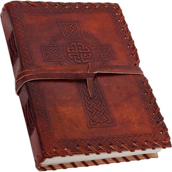 Celtic Cross Leather Journal