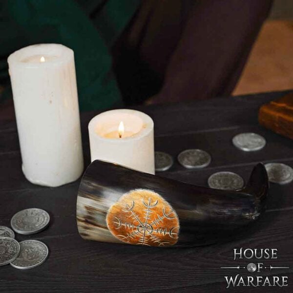 Large Helm of Awe Drinking Horn