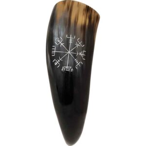 Vegvisir Viking Drinking Horn