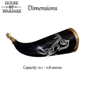 Carved Stallion Drinking Horn