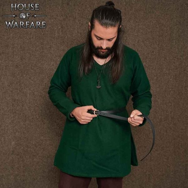 Medieval Leather Buckle Belt - Black