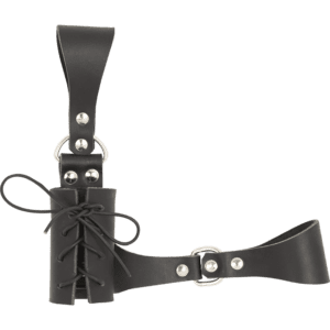 Lace-Up Cuff Black Sword Frog