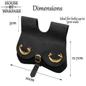 Ornate Medieval Pouch - Black
