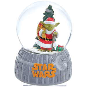 Star Wars Musical Santa Yoda Water Globe