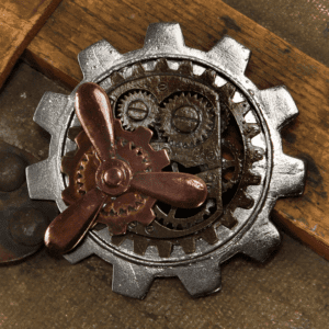 Large Antique Gear Propeller Pin