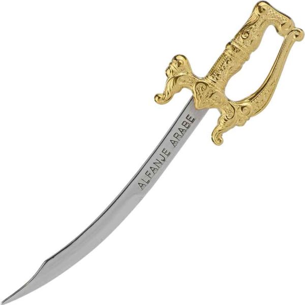 Miniature Gold Arabian Cutlass by Marto