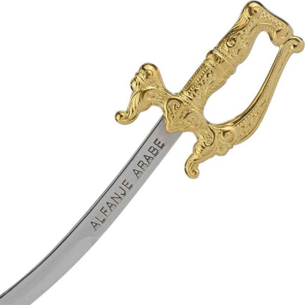 Miniature Gold Arabian Cutlass by Marto