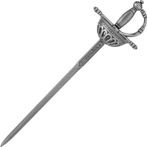 Miniature Silver Spanish Tizona Cup-Hilt Rapier by Marto