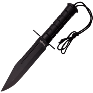 Black Clip Point Survival Knife