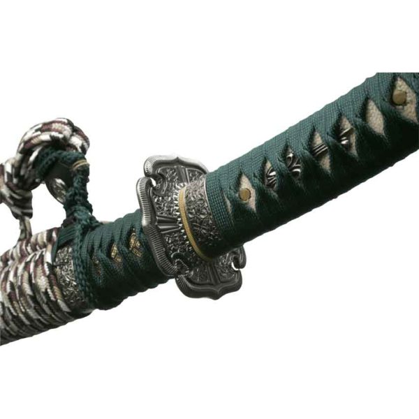 Green Sakura Jintachi with Black Scabbard