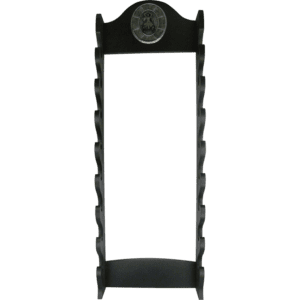 8 Tier Wall Mounted Sword Rack with Plaque