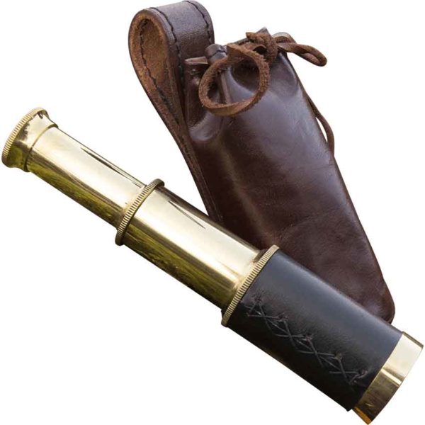 Telescope with Leather Pouch
