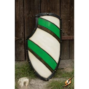 Knight's LARP Shield - Green/White