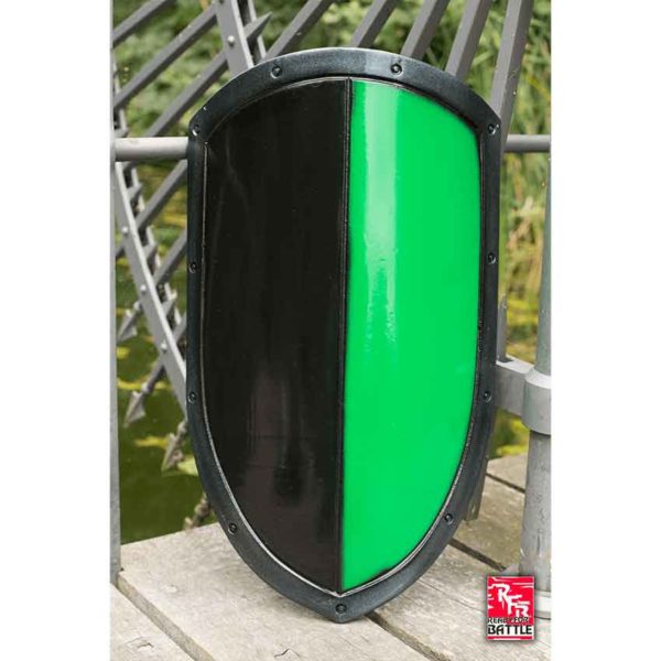 Ready For Battle LARP Green and Black Kite Shield