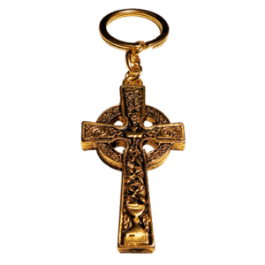 Celtic Cross Key Chain - Gold Plated