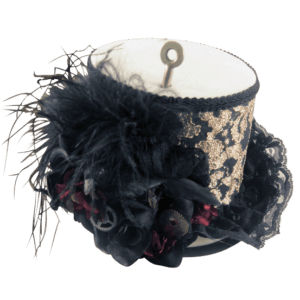 Black and Gold Geared Steampunk Riding Hat