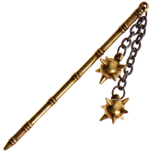 Golden Miniature Two-Ball Flail