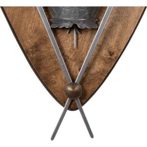 Medieval Display Plaque with Miniature Swords and Armour