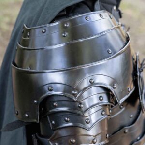Large Blackened Balthasar Spaulders