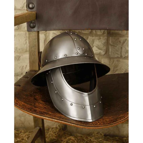 Steel Kettle Hat with Face Armour