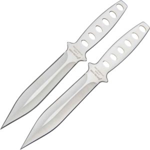 2 Piece Chrome Wing Throwing Knives