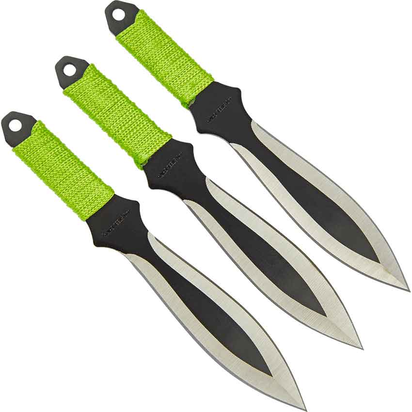 3 Piece Biohazard Zombie Killer Throwing Knives NPA573033BK