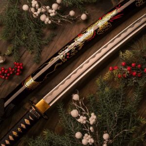 Dragon Print Handmade Katana