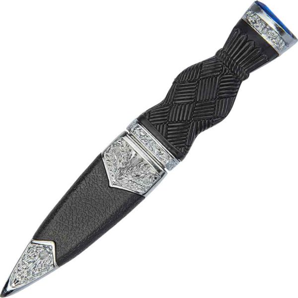 Blue Gem Cross-Hatch Sgian Dubh