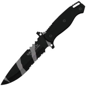 Camo Blade Serrated Survival Knife