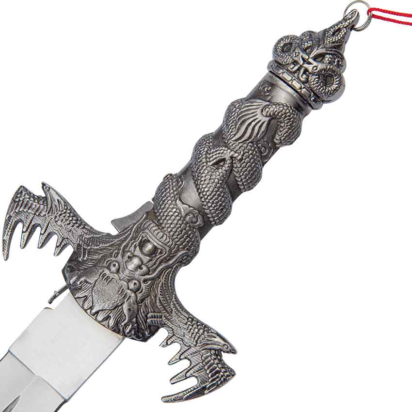 Lion Pride Silver Dragon Dagger - NP-H-9906-SL - Medieval
